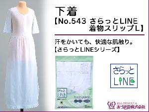 q新品　あづま姿　下着　さらっとLINE着物スリップL　No.543